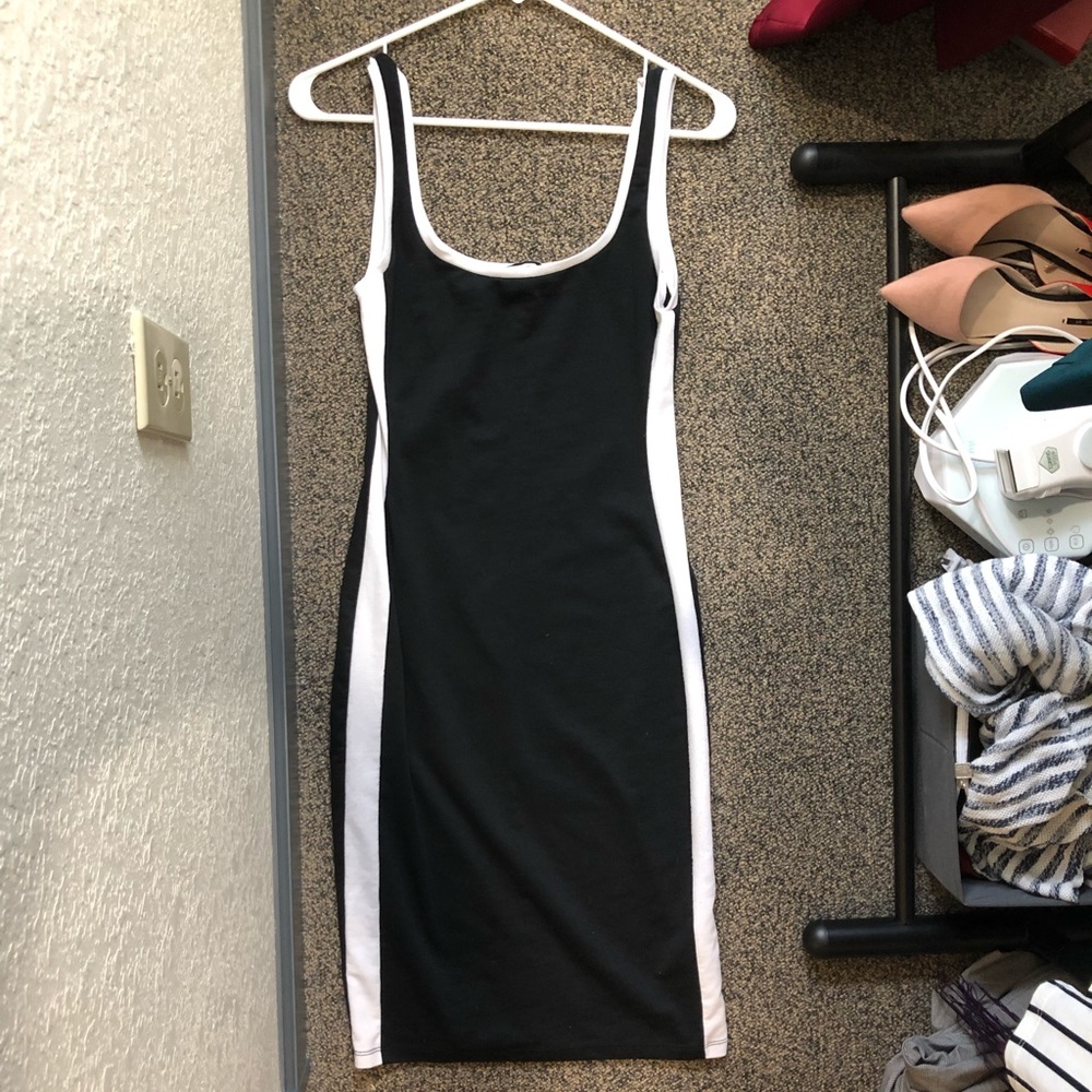 Zara Trf Midi Black bodycon dress